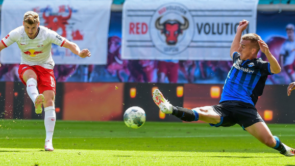 德甲-RB莱比锡1-1战平帕德博恩 维尔纳助攻+错失空门