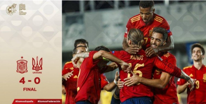 欧国联-拉莫斯双响法蒂处子球+造点 西班牙4-0大胜乌克兰