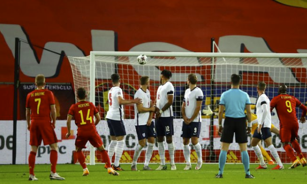欧国联-蒂勒曼斯世界波默滕斯破门 比利时2-0英格兰