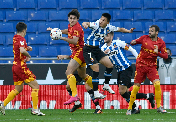 西乙-西班牙人2-0战胜萨拉戈萨 武磊首发登场64分钟被换下