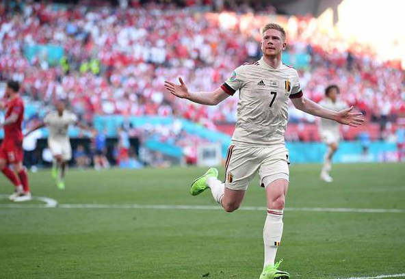 欧洲杯-德布劳内小阿扎尔破门 比利时2-1丹麦出线
