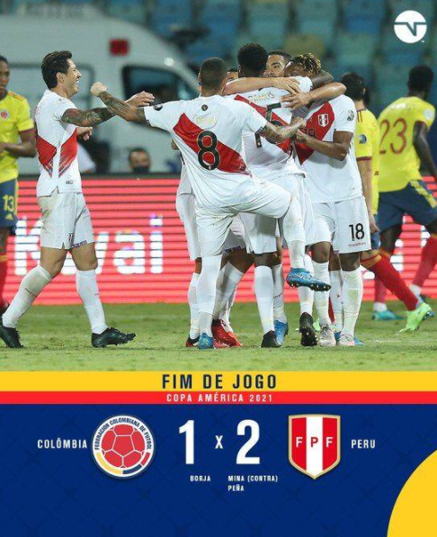 美洲杯-秘鲁2-1战胜哥伦比亚 巴萨旧将米纳进乌龙