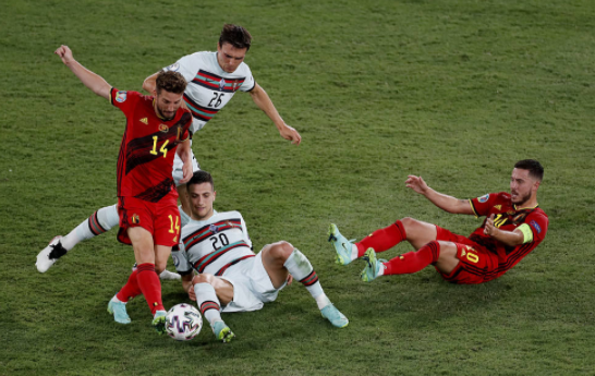 欧洲杯-比利时1-0淘汰葡萄牙晋级8强 小阿扎尔世界波丁丁阿扎尔伤退