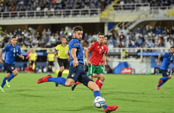 世预赛-意大利1-1保加利亚 因莫比莱助攻小基耶萨破门