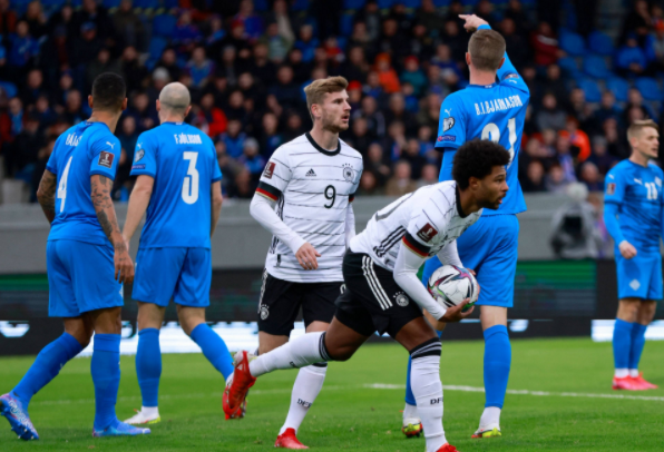 世预赛-德国4-0冰岛 萨内传射格纳布里维尔纳建功