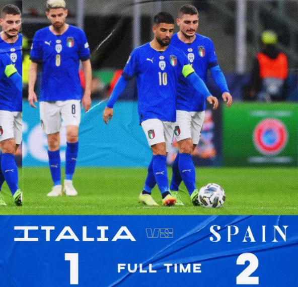 欧国联-西班牙2-1意大利进决赛 托雷斯双响博努奇染红 