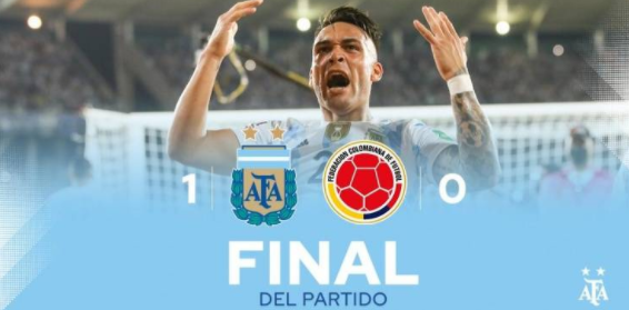 世预赛-阿根廷主场1-0胜哥伦比亚 劳塔罗进制胜球 