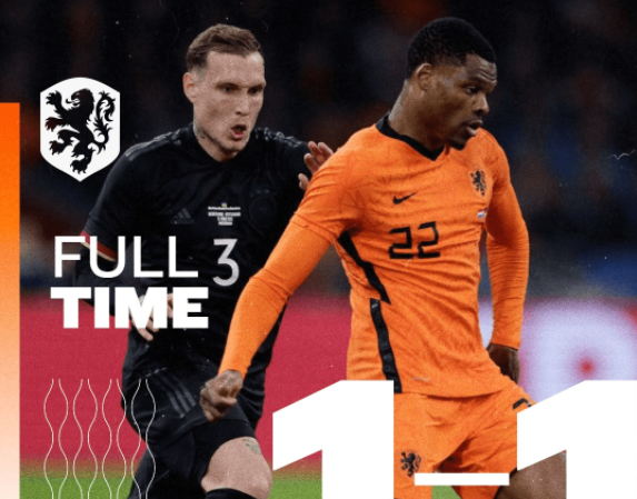 热身赛-荷兰1-1战平德国 穆勒破门贝尔温爆射建功 
