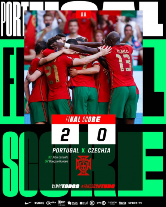 欧国联-坎塞洛格德斯破门B席两助 葡萄牙2-0完胜捷克